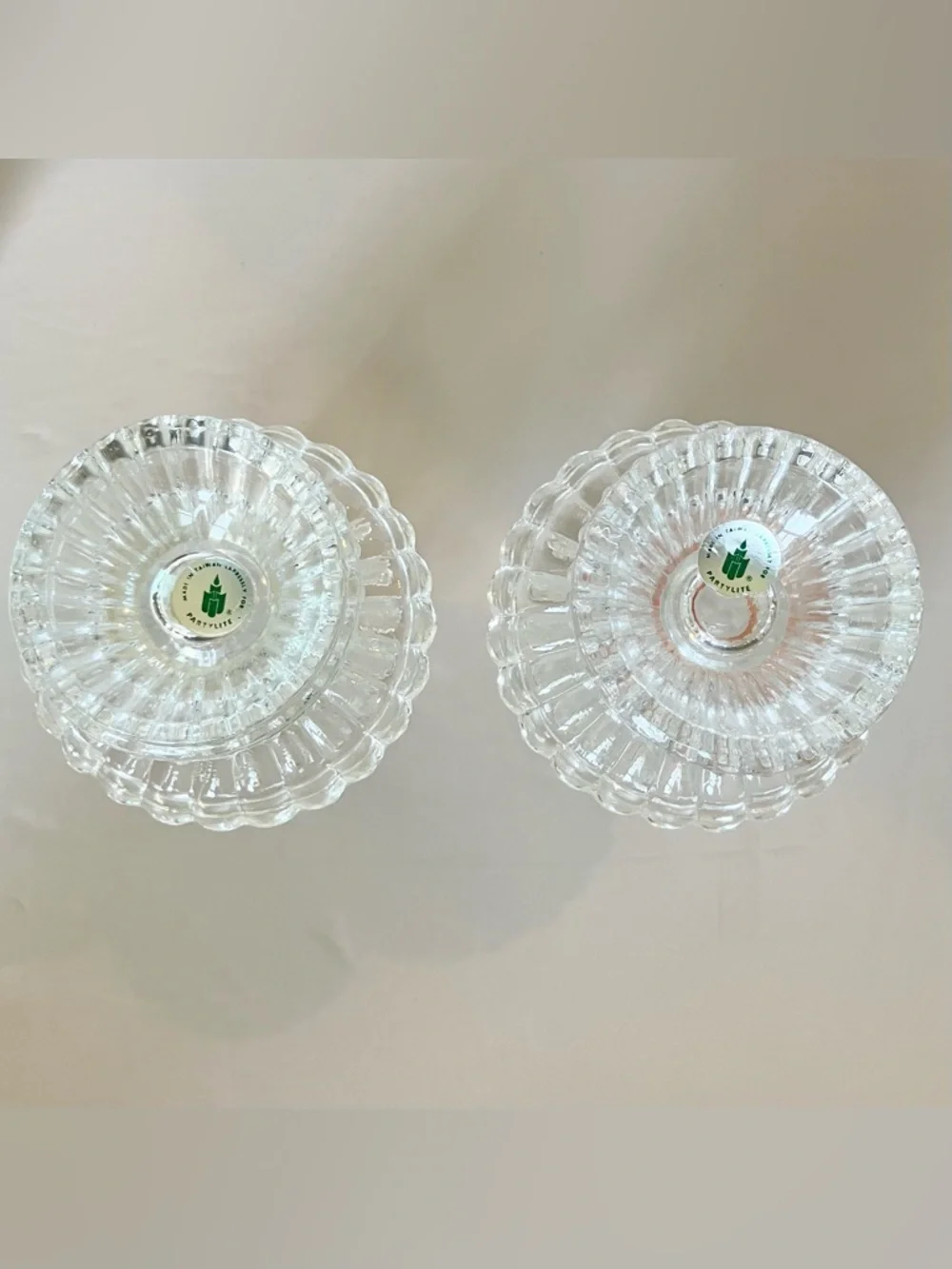 PartyLite Quilted Crystal Pair Votive Candle Holders in Original Box Collectible - Picture 5 of 9